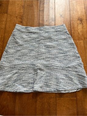 LOFT blue Textured A-Line Knit Skirt